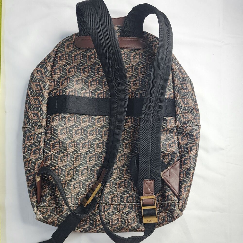 Guess Brown Pattern Backpack - Picture 3 of 4